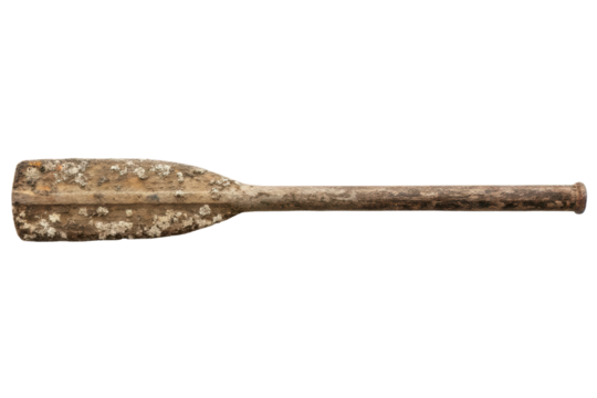 Vintage wooden paddle with weathered texture and rustic charm for home decor and nautical themes