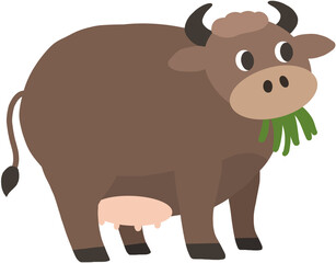 풀먹는 살찐 암소