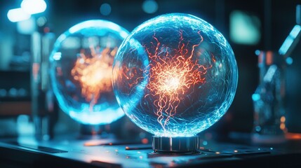 Plasma Spheres: A Futuristic Energy Display