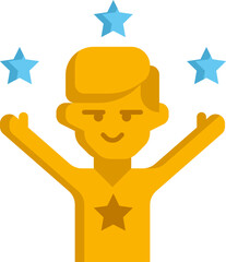 Successful Illustration on a white background     