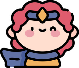 superhero Illustration on a white background    