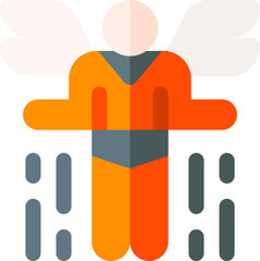 superhero Illustration on a white background    
