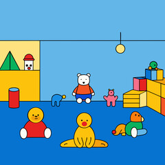 children playing with toys