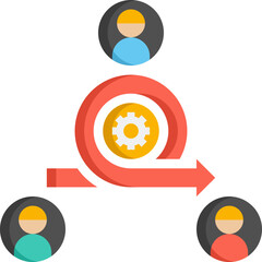 team Illustration on a white background     