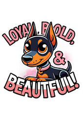 Doberman Pinscher, SVG File, PNG File, Print on Demand, T-shirt, Mugs, Hoodie, Stickers, Posters, Wall Frame, Dog Lover