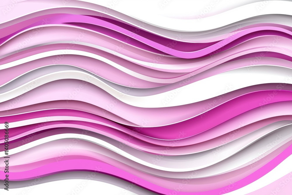 Aufkleber dynamic pink wave patterns abstract art digital design creative environment artistic viewpoint