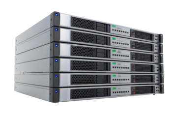 Advanced server technology stacked in a data center for efficient computing solutions and network management