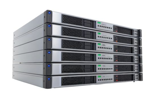 Advanced server technology stacked in a data center for efficient computing solutions and network management