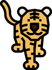 tiger Illustration on a white background   