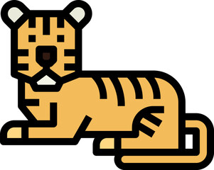 tiger Illustration on a white background   