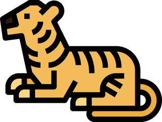 tiger Illustration on a white background    