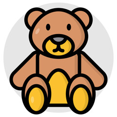 Modern design icon of teddy bear