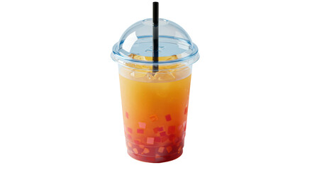 Isolated Cup of Boba Tea