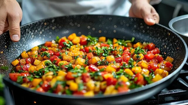 Delicious Saut?ed Peppers and Tomatoes