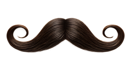 Close up of a stylish handlebar mustache.