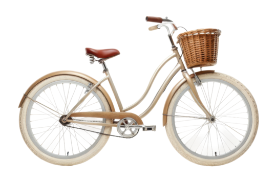 Stylish bicycle with a basket designed for leisurely rides and urban exploration during sunny days