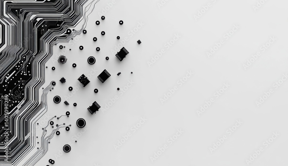 Aufkleber abstract circuit board design
