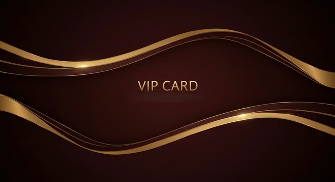 VIP Card with Elegant Design and Gold Accents on Dark Background  