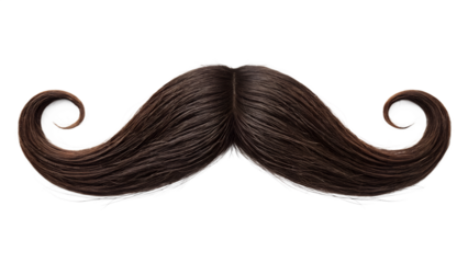 A luxurious, dark brown handlebar mustache.