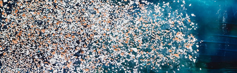 Textured image of crushed eggshells