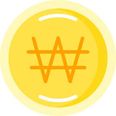 won Illustration on a white background   