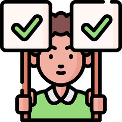 activist Illustration on a white background   