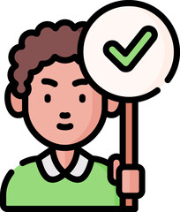 activist Illustration on a white background    