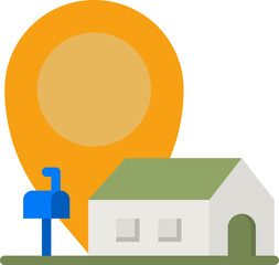 address (2) Illustration on a white background 