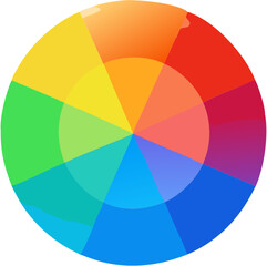 Fototapeta premium Vibrant RGB Spectrum Circle: Color Wheel Design Element for Graphic Projects, Websites, and 