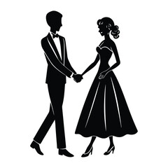 Fototapeta premium Golden Heart with Ribbon and Love Symbols