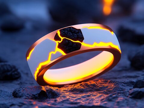 Volcanic Ring on Lava Bed
