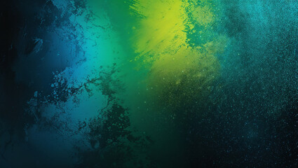 Obraz premium Green and blue abstract texture background creating a cosmic atmosphere
