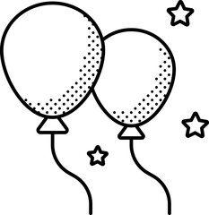 balloons Illustration on a white background   