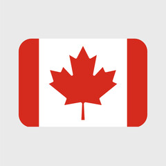 Canada Flag icon. Official vector Canadian flag isolated on white background