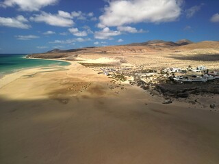 Drone photography at Playa de Sotavento de Jandia, Fuerteventura