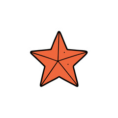 Obraz premium red star on white background
