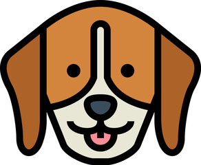 beagle Illustration on a white background  