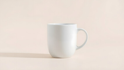 Minimalist White Ceramic Coffee Mug Mockup Clean Design for Branding