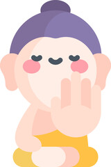 buddha Illustration on a white background   