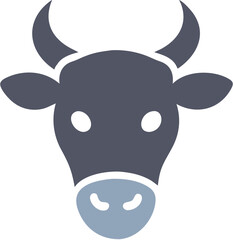 Fototapeta premium Moo-tiful Cow Head Icon: Farm Fresh Design Element for Branding, Websites, and More! red beef milk 