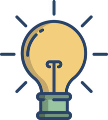 bulb Illustration on a white background    