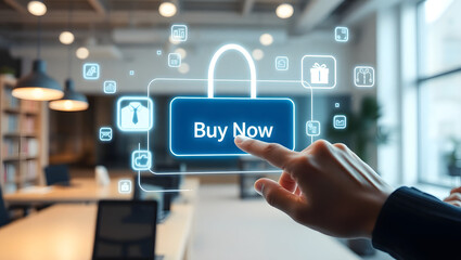 Instant Purchase Seamless Online Shopping Experience with Holographic Buy Now Button