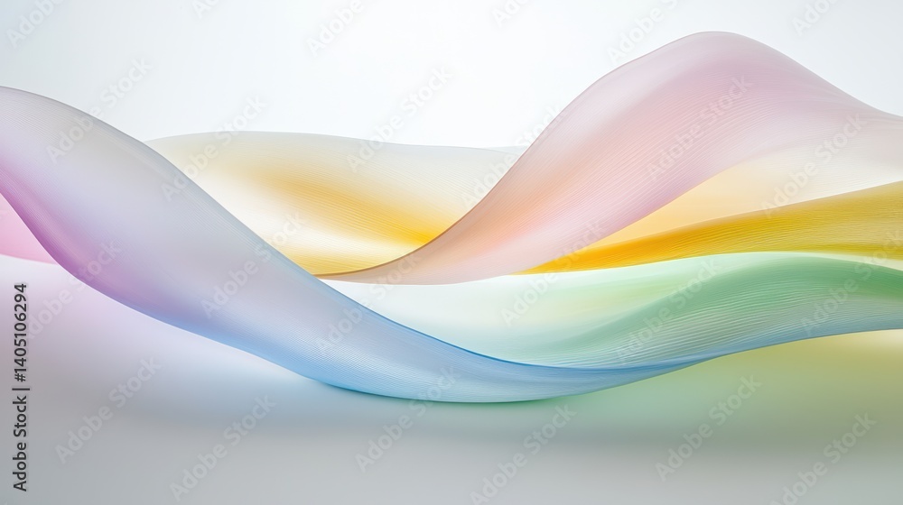 Poster fluid abstract waves ai-generated digital icons artistic environment soft colors aesthetic viewpoint