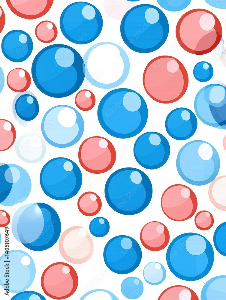 Poster colorful bubbles pattern design abstract background digital art vibrant environment top-down view cr