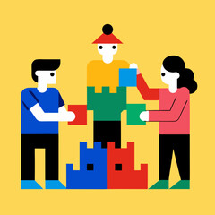 vector illustration of business people