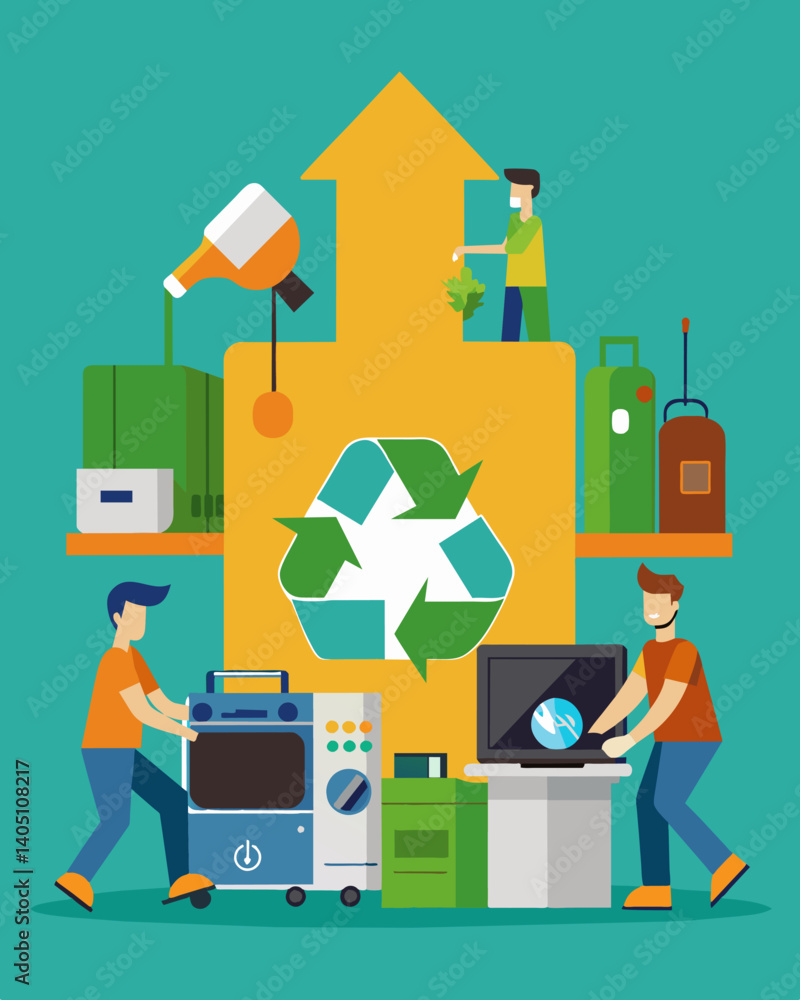 Poster a reuse and recycle fair where community members can bring in old appliances and electronics to be p
