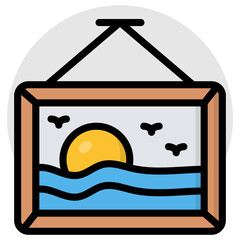 An icon design of hanging Picture 