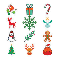 christmas and new year elements