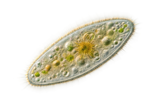 Microscopic view of a protist displaying intricate structures and textures that showcase biodiversity in aquatic environments