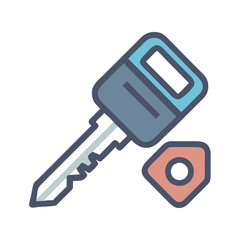 Car Key Icon Representing Vehicle Access and Security